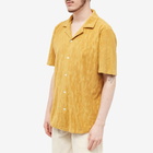 Wax London Men's Didcot Terry Camo Vacation Shirt in Mustard