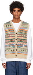 Polo Ralph Lauren Beige Fair Isle V-Neck Vest