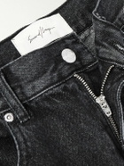 SECOND / LAYER - Valluco Straight-Leg Stone-Washed Jeans - Black