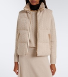 Agnona Cable-knit cashmere puffer vest
