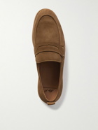 Mr P. - Regenerated Suede by evolo® Penny Loafers - Brown