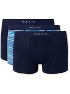 Paul Smith - Three-Pack Stretch-Cotton Boxer Briefs - Blue