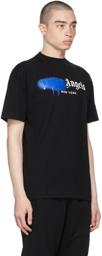 Palm Angels Black & Blue Sprayed Logo 'New York' T-Shirt