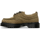 Dr. Martens Khaki Lowell Hair-On Leather Moc Toe Derbys