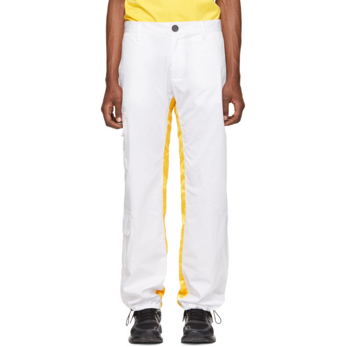 Photo: Wales Bonner White and Orange Cargo Pants