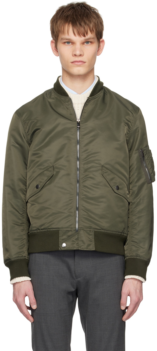 Theory Khaki Flight Bomber Jacket Theory