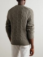 TOM FORD - Cable-Knit Alpaca Sweater - Brown