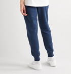 Nike - Sportswear Club Tapered Fleece-Back Cotton-Blend Jersey Sweatpants - Blue