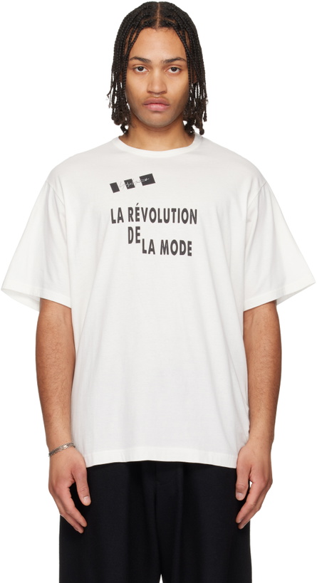 Photo: YOHJI YAMAMOTO Off-White 30/- Combed Plain Stitch Short Sleeve T-shirt