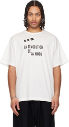 YOHJI YAMAMOTO Off-White 30/- Combed Plain Stitch Short Sleeve T-shirt