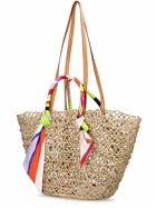 PUCCI Basket Straw & Twill Shoulder Bag