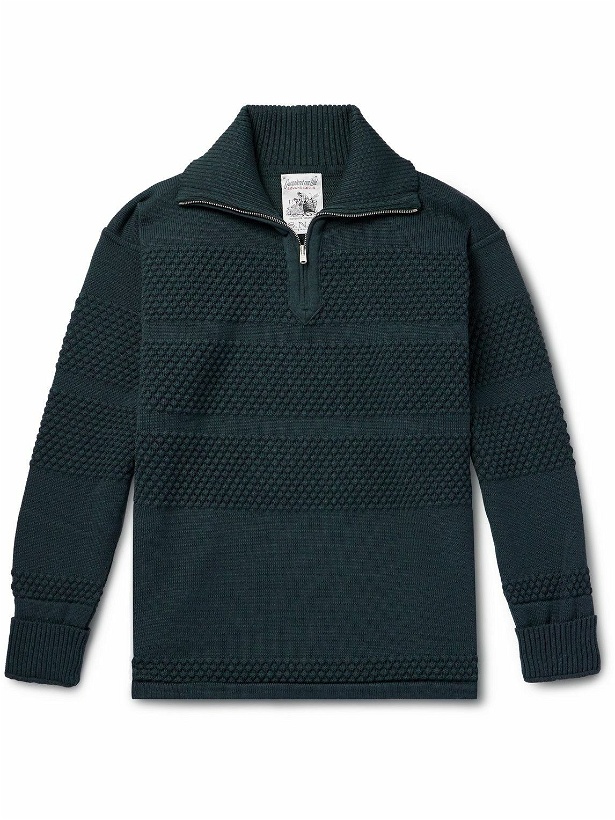Photo: S.N.S Herning - Wool Half-Zip Sweater - Green