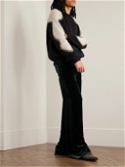 Christian Louboutin - Dandelion Studded Grosgrain-Trimmed Velvet Loafers - Black