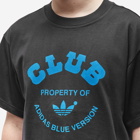 Adidas Men's Blue Version Club T-Shirt in Black