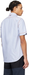 Thom Browne Blue RWB Stripe Shirt
