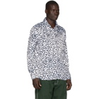 Noon Goons White and Black Charmeuse Leopard Shirt