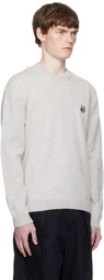 Maison Kitsuné Gray Fox Head Comfort Sweater