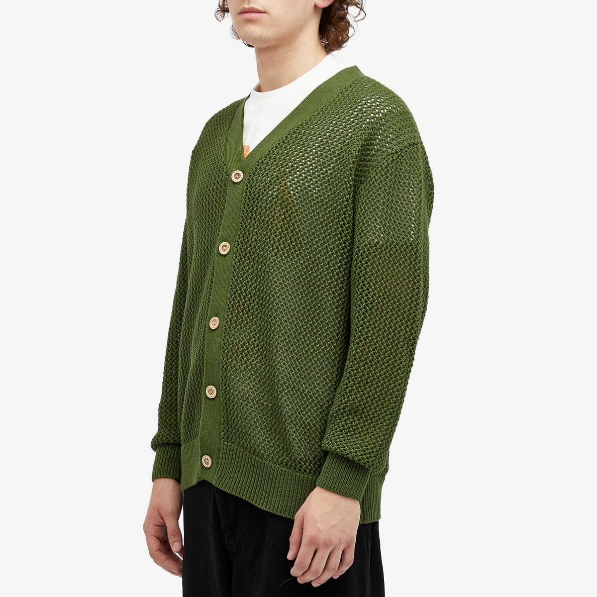 Heresy Men's Braid Cardigan in Green