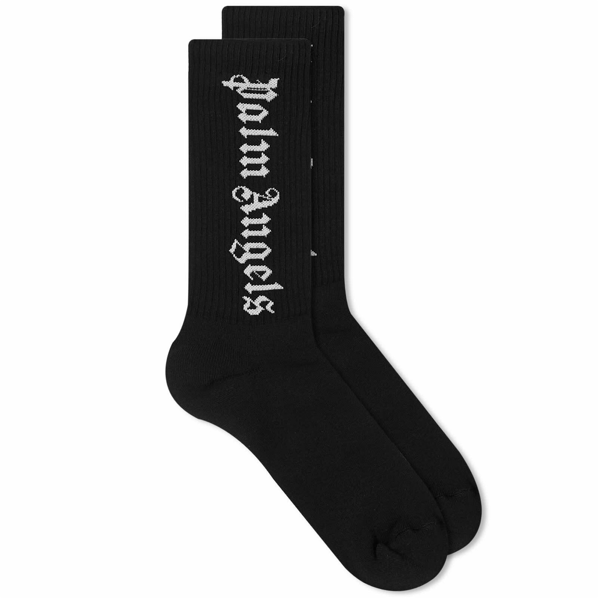 Photo: Palm Angels Men's Classic Logo Socks in Black