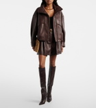 Nour Hammour Roland leather bomber jacket