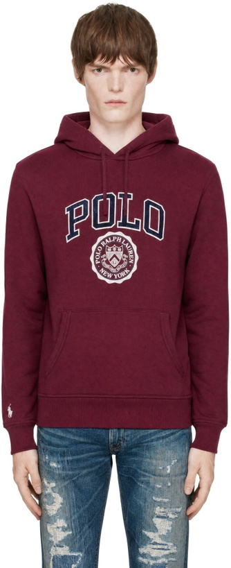 Photo: Polo Ralph Lauren Burgundy Logo Fleece Hoodie