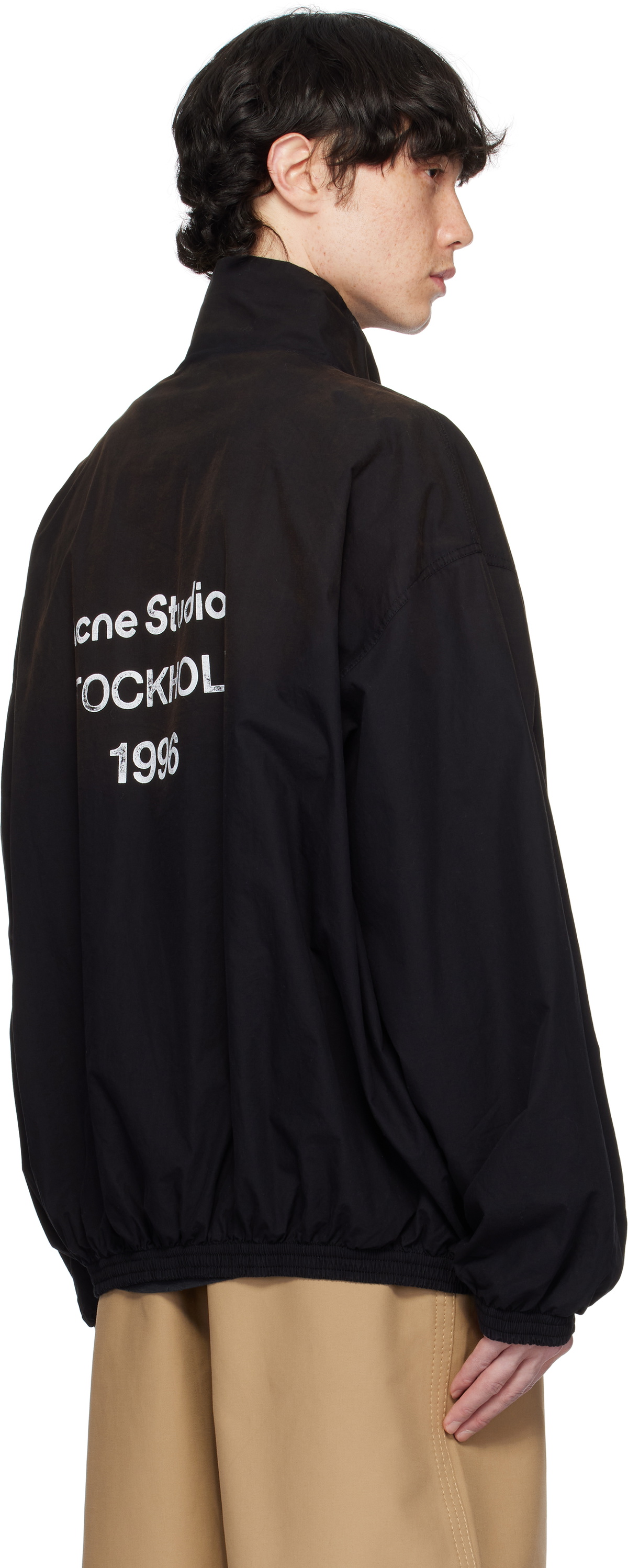 Acne Studios Black Logo Zipper Jacket Acne Studios