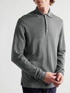 Sid Mashburn - Rally Slim-Fit Cotton and Cashmere-Blend Polo Shirt - Gray