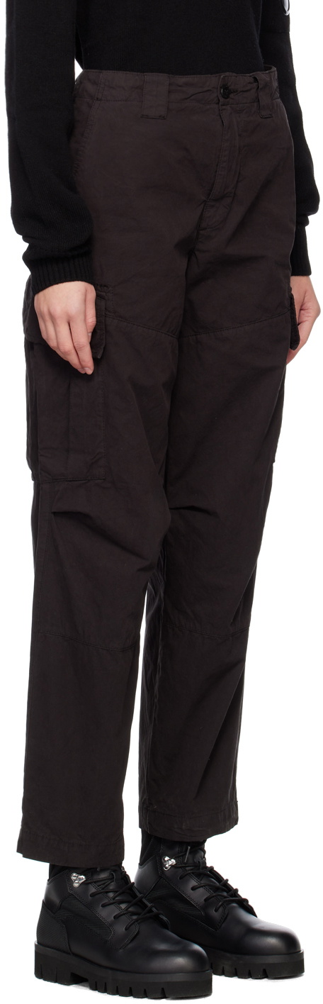 C.P. Company Black Microreps Loose Fit Trousers