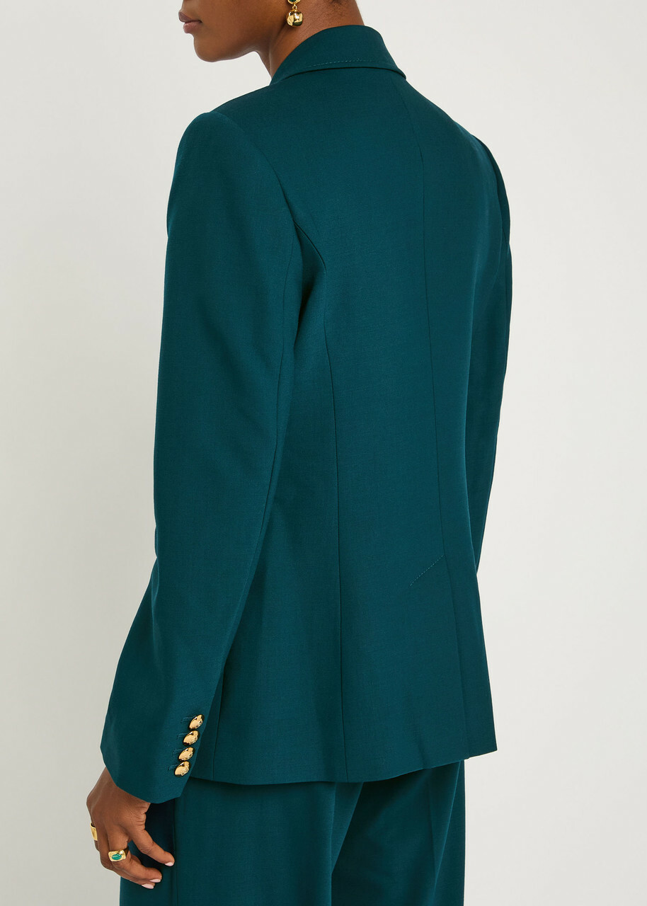 Zimmermann Rebellion Stretch-wool Blazer Teal