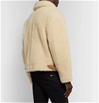 AMIRI - Leather-Trimmed Shearling Jacket - Neutrals