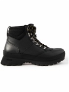 Belstaff - Scramble Mesh-Trimmed Leather Lace-Up Boots - Black