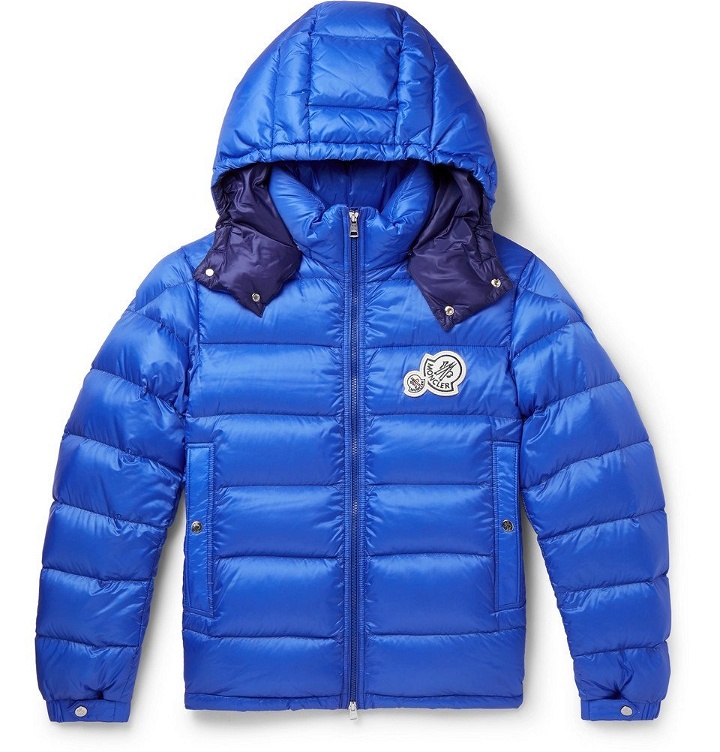 Photo: Moncler - Slim-Fit Quilted Shell Hooded Down Jacket - Blue