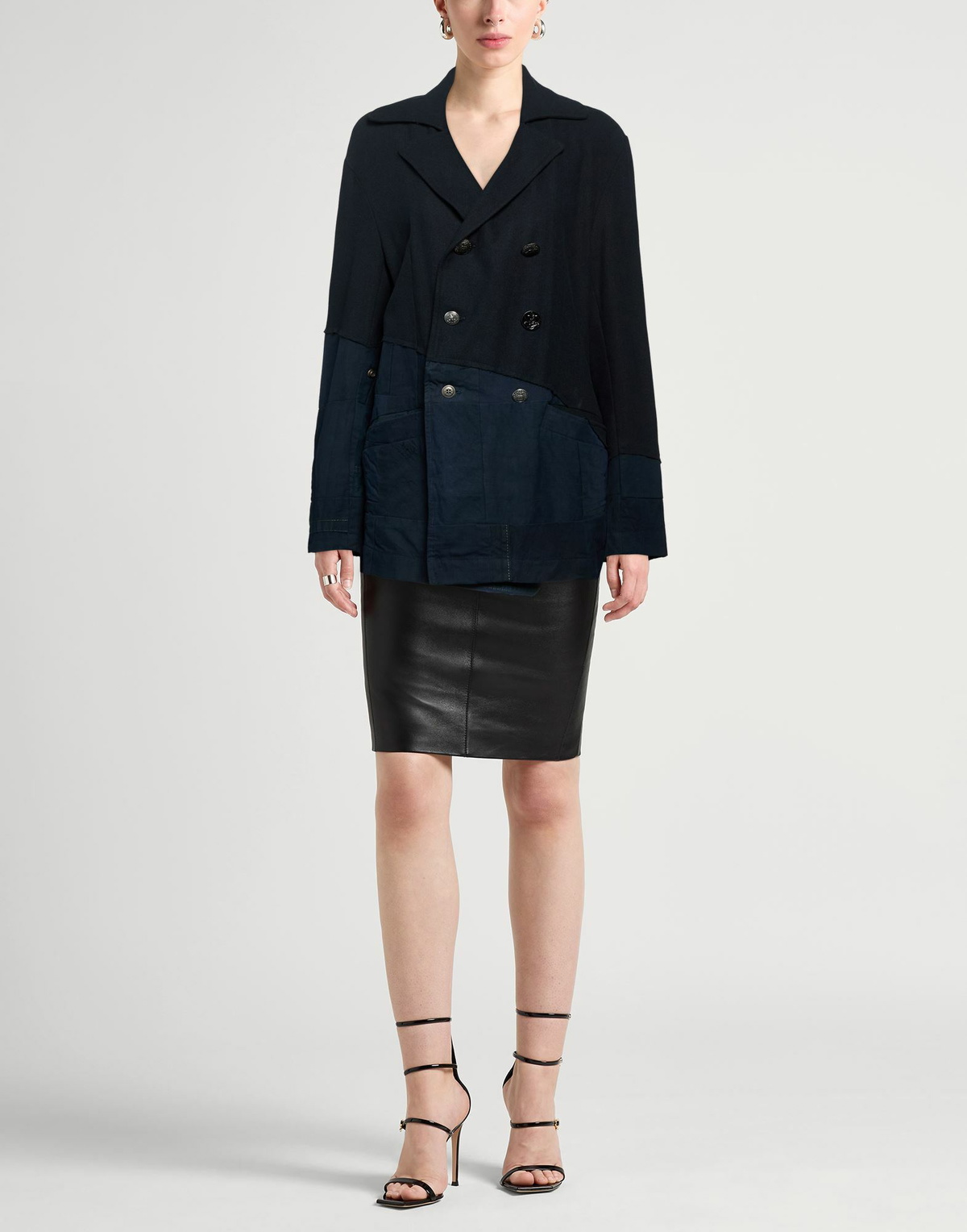 Greg Lauren Womens Coat Midnight in Blue