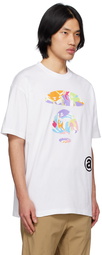 AAPE by A Bathing Ape White Printed T-Shirt