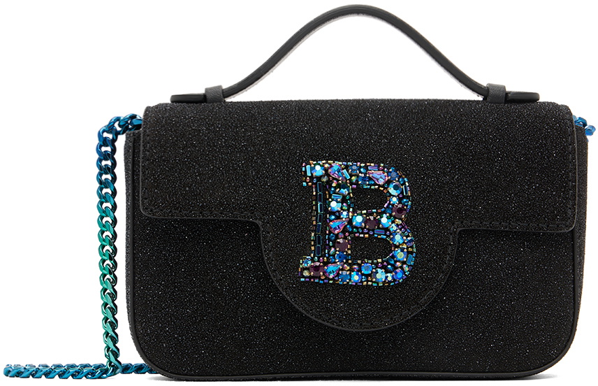 Balmain Black Glittered Shoulder Bag Balmain