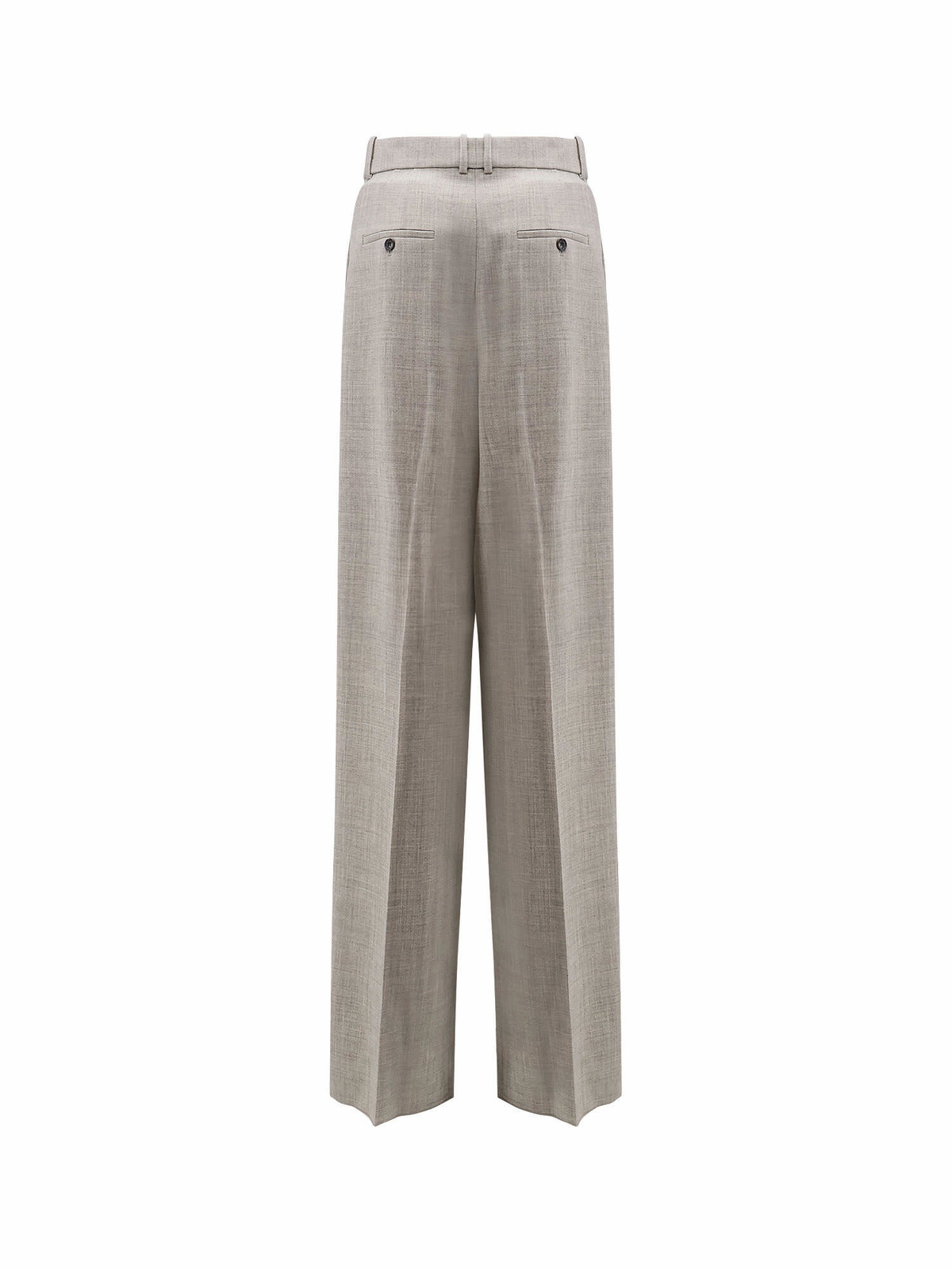 パンツ [SAINT LAURENT] Certified wool trousers with wide leg Saint Laurent Certified Wool Trousers With Wide Leg