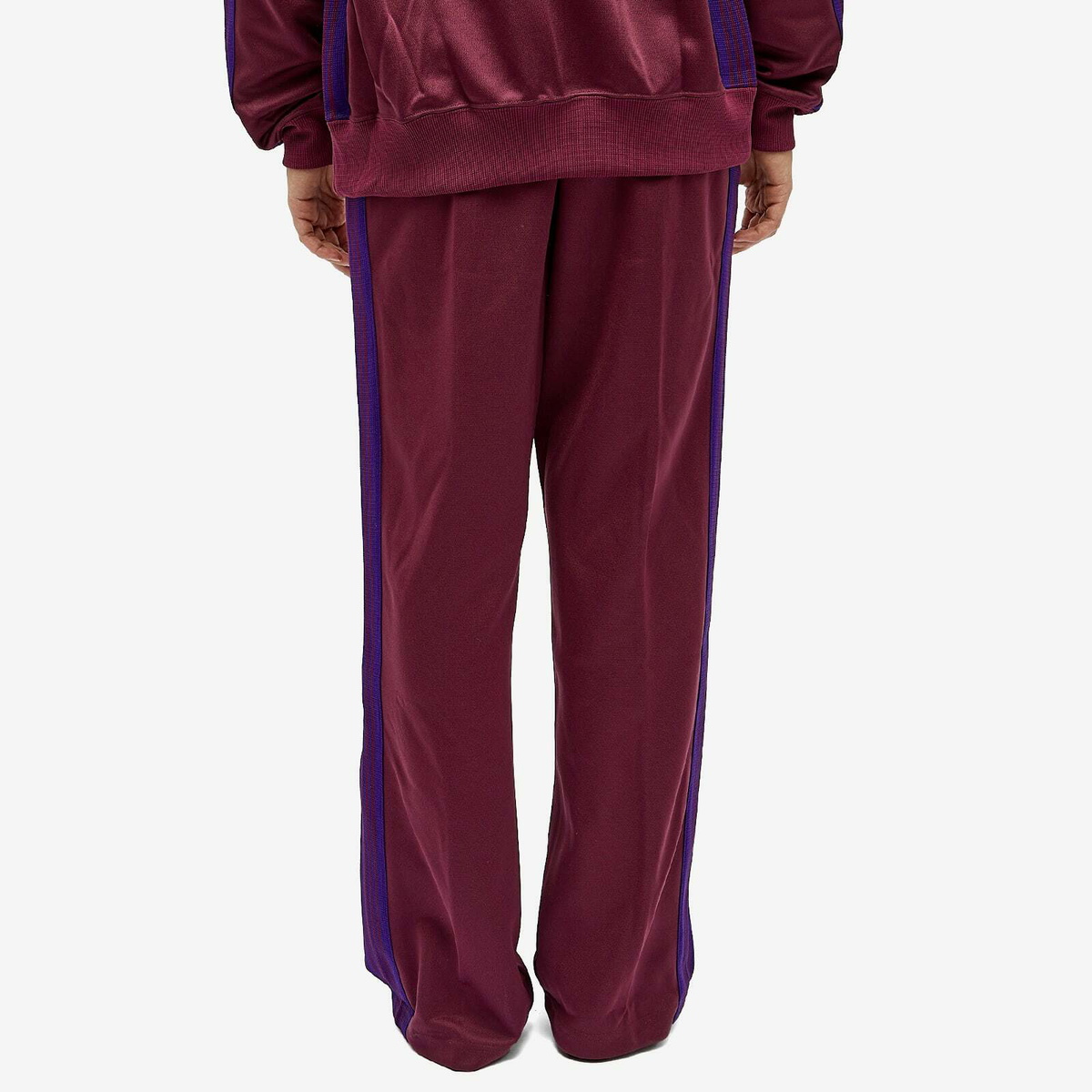 Needles Women's Poly Smooth Track Pant in Wine