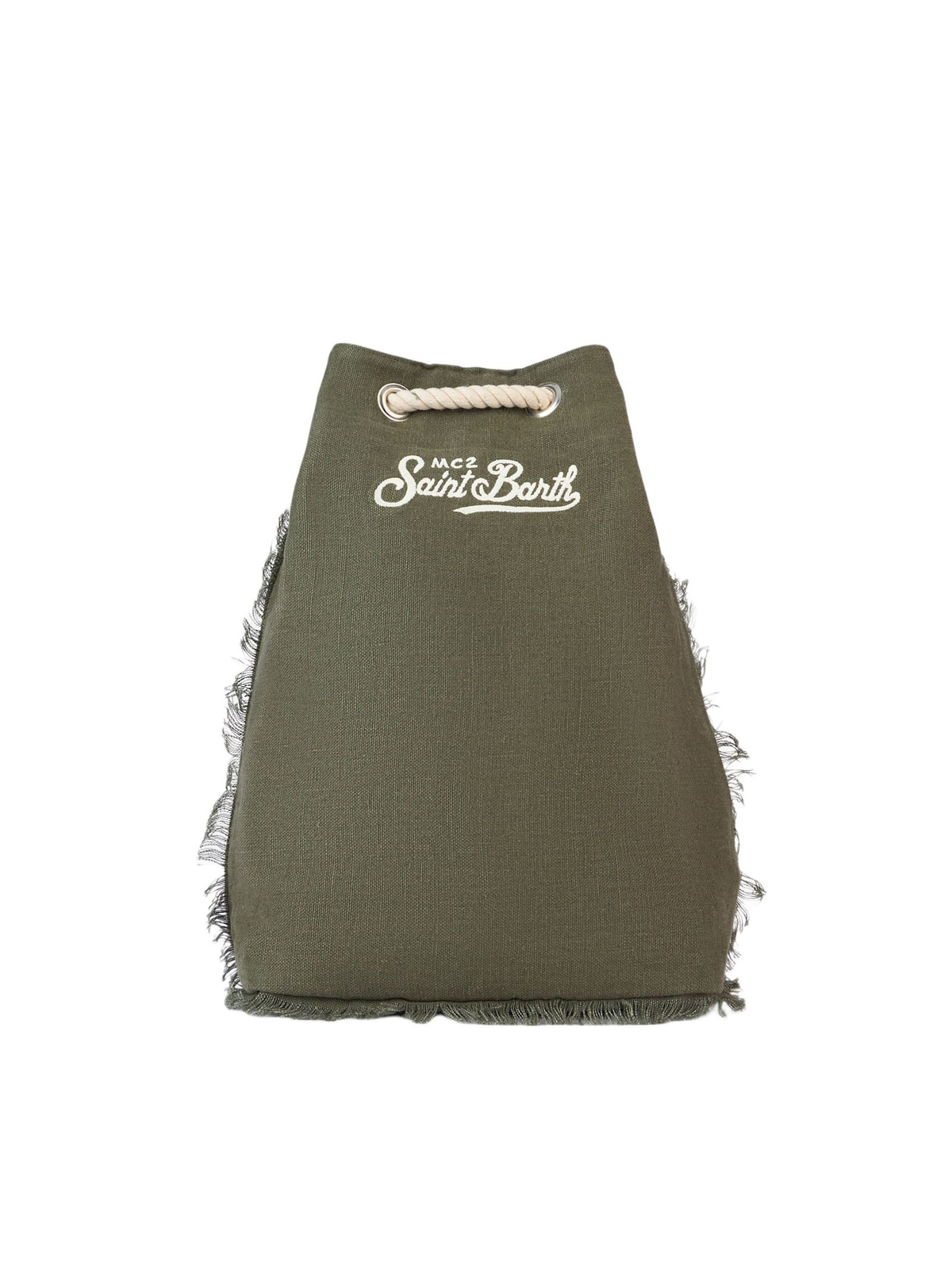 MC2 Saint Barth Green Boat Linen Backpack