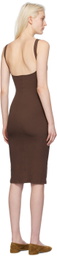 Gil Rodriguez Brown Corazon Midi Dress