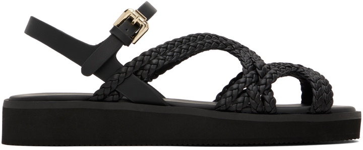 Photo: See by Chloé Black Sansa Flat Sandals
