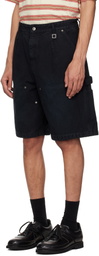 WOOYOUNGMI Navy Cotton Shorts