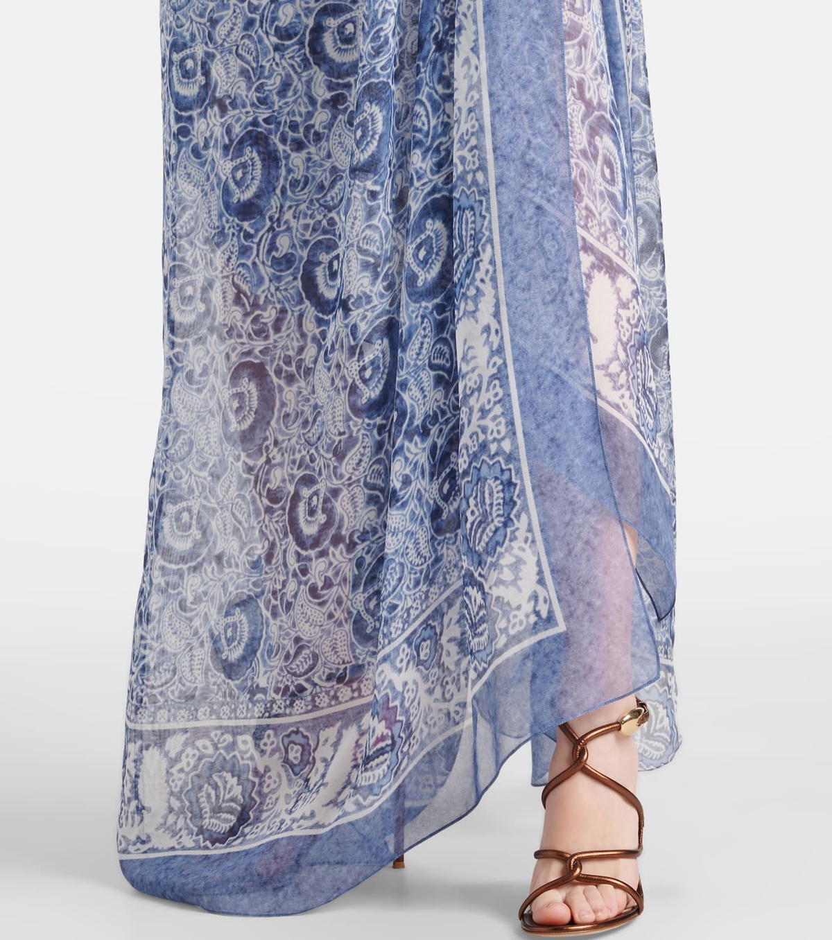 Ralph Lauren Collection Ivanna floral off-shoulder silk midi dress