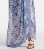 Ralph Lauren Collection Ivanna floral off-shoulder silk midi dress