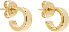 MM6 Maison Margiela Gold Minimal Logo Earrings