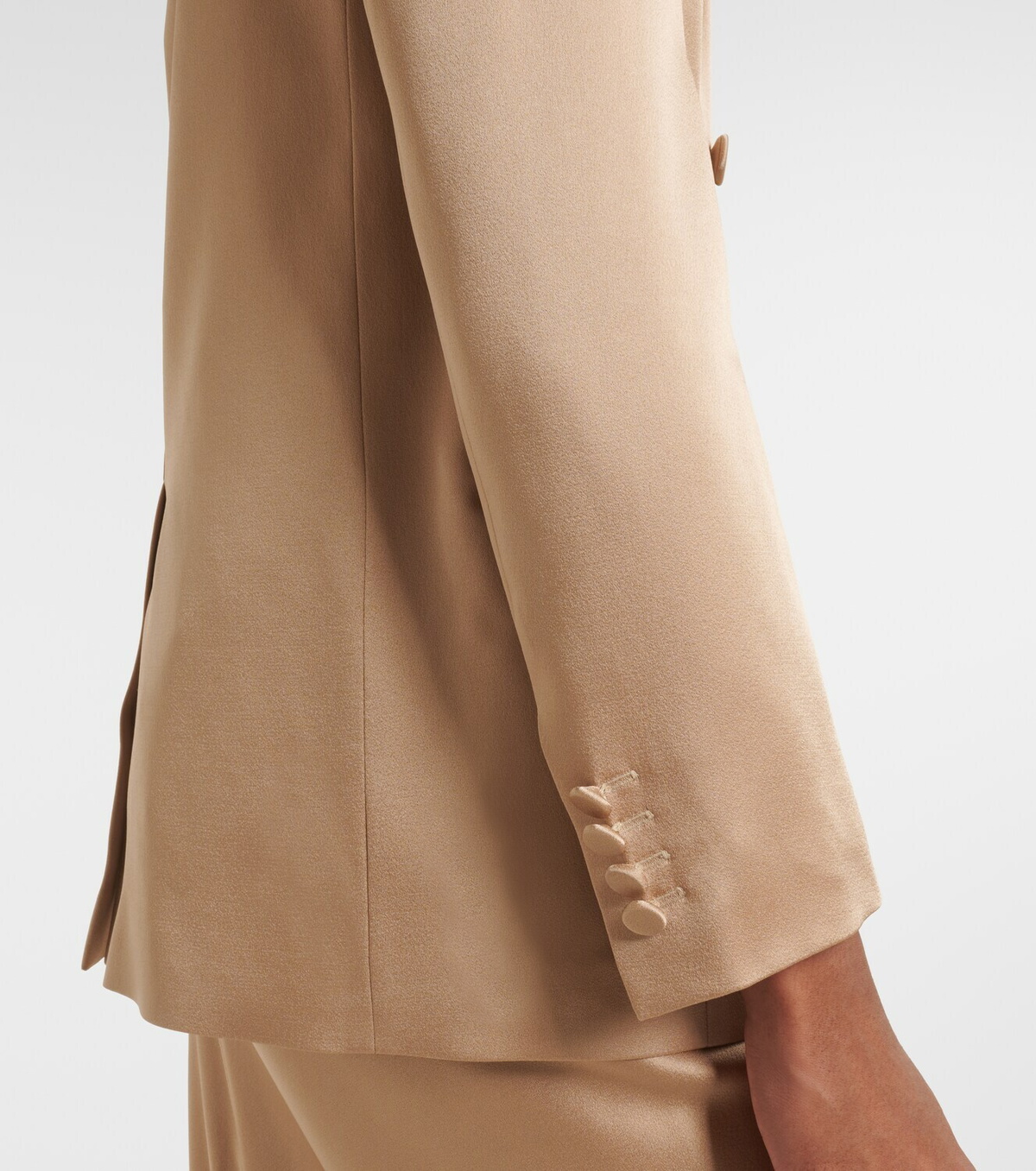 Max Mara Arca double-breasted satin blazer