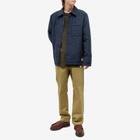 A.P.C. Hugo Quilted Shirt Jacket in Dark Navy