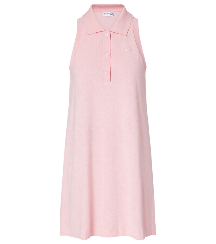 Photo: Hunza G Logo cotton terry polo dress