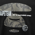 Men's AAPE Team Camo Moonface T-Shirt in Black
