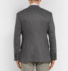 Kingsman - Grey Slim-Fit Herringbone Wool and Cashmere-Blend Blazer - Gray