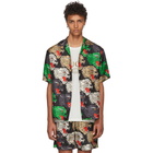 Gucci Multicolor Silk Panther Face Shirt